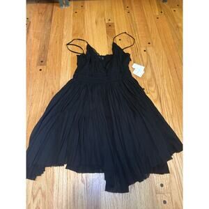 NEW Free People Intimates Womens Sz Large FP Black Delia Slip